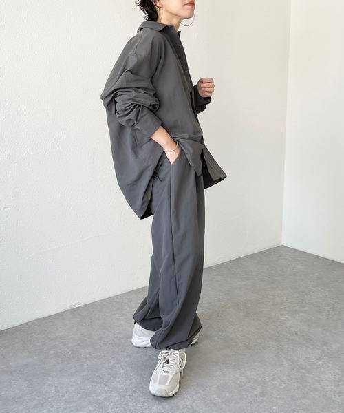 natto（ナット）の「【ユニセックスアイテム】loose silhouette nylon pants / "シーズンレスアイテム" ルーズシルエットナイロンパンツ（その他パンツ・メンズ・ブラック/ベージュ/グレー・FREE）」の18枚目の写真