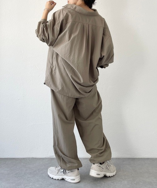 natto（ナット）の「【ユニセックスアイテム】loose silhouette nylon pants / "シーズンレスアイテム" ルーズシルエットナイロンパンツ（その他パンツ・メンズ・ブラック/ベージュ/グレー・FREE）」の20枚目の写真