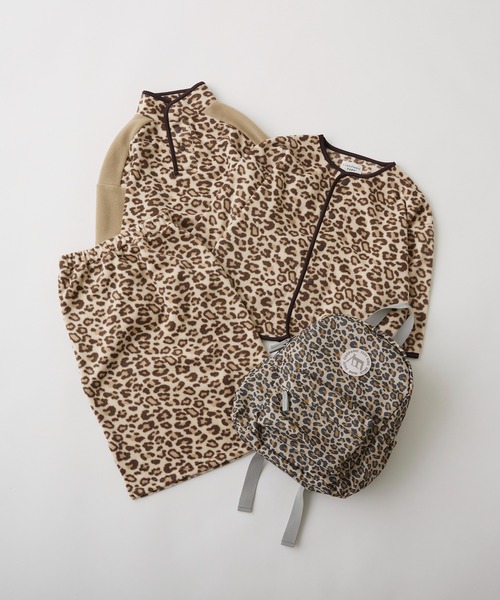 CIAOPANIC TYPY(チャオパニックティピー)の「【KIDS】レオパードフリーススナップカーデガン(カーディガン/ボレロ・キッズ・サンドベージュ/アイボリー・S/M/L/XL/XXL)」の8枚目の写真