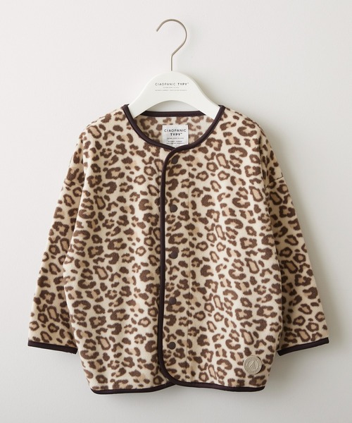 CIAOPANIC TYPY(チャオパニックティピー)の「【KIDS】レオパードフリーススナップカーデガン(カーディガン/ボレロ・キッズ・サンドベージュ/アイボリー・S/M/L/XL/XXL)」の11枚目の写真