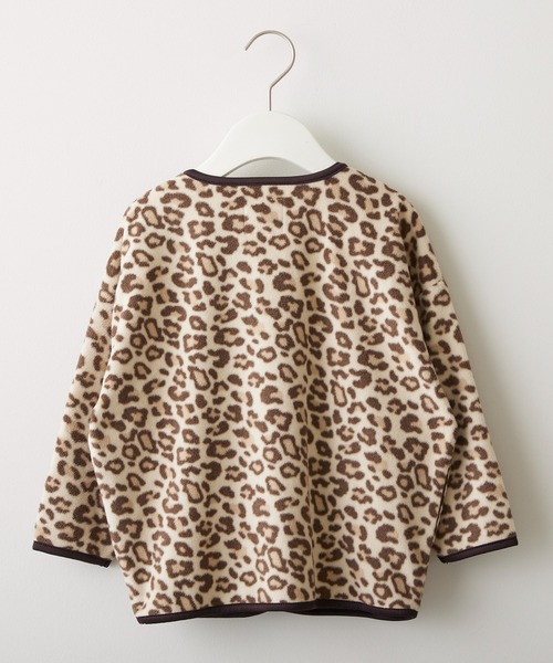 CIAOPANIC TYPY(チャオパニックティピー)の「【KIDS】レオパードフリーススナップカーデガン(カーディガン/ボレロ・キッズ・サンドベージュ/アイボリー・S/M/L/XL/XXL)」の9枚目の写真