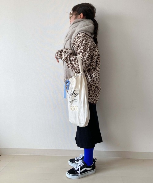 CIAOPANIC TYPY(チャオパニックティピー)の「【KIDS】レオパードフリーススナップカーデガン(カーディガン/ボレロ・キッズ・サンドベージュ/アイボリー・S/M/L/XL/XXL)」の16枚目の写真