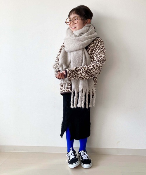 CIAOPANIC TYPY(チャオパニックティピー)の「【KIDS】レオパードフリーススナップカーデガン(カーディガン/ボレロ・キッズ・サンドベージュ/アイボリー・S/M/L/XL/XXL)」の17枚目の写真