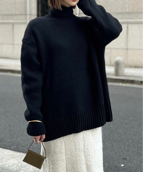 AMELY(エミリー)の「≪ミクエリ×AMELYコラボ≫前後2Wayラウンドニット(ニット/セーター・レディース・ブラック/ブラウン/グレー/ピンク/アイボリー・フリー)」の18枚目の写真