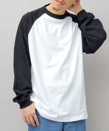 United Athle | 5.6オンス ラグラン 配色 ボックスシルエット ロングスリーブ Tシャツ(Tシャツ/カットソー)