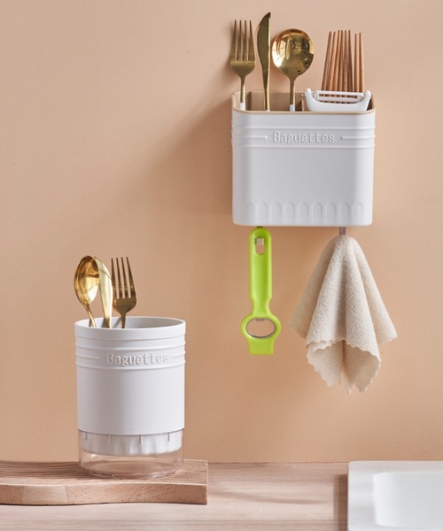 aimoha（アイモハ）の「パステルカラー　 卓上キッチン食器収納 箸立て 水切り（キッチン収納・レディース・ホワイト/イエロー/パープル・FREE）」の11枚目の写真