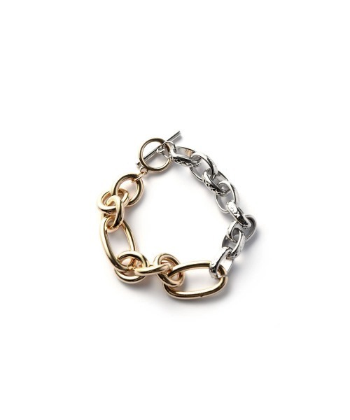 marjour(マージュール)の「COMBI COLOR CHAIN BRACELET(ブレスレット・レディース・シルバー×ゴールド・FREE)」の9枚目の写真