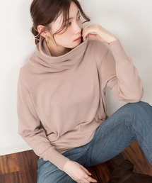 atONE ゆるっとタートルネックチュニックセーター　5L展開で大きいサイズ・ワイドサイズ対応
