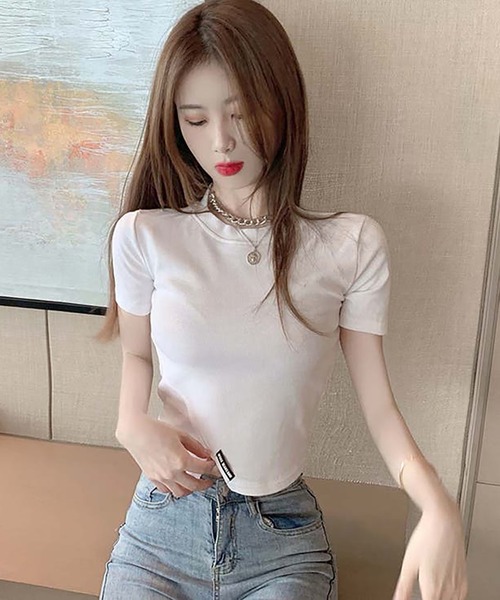 Girly Doll（ガーリードール）の「イレギュラーヘムTシャツ（Tシャツ/カットソー・レディース・ホワイト/ブラック・S/L/M）」の12枚目の写真