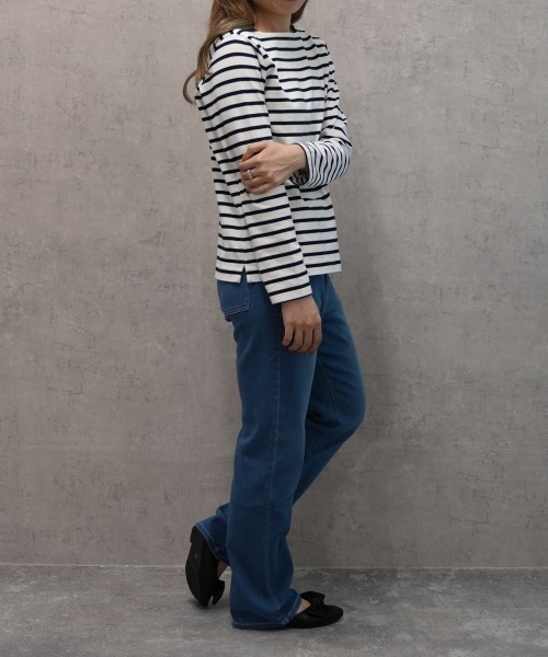 SELECT LEVERY(セレクトリベリー)の「柔らかレーヨンストレッチストレートデニムパンツ(デニムパンツ・レディース・ネイビー/ワンウォッシュ/ブルー・SMALL/X-LARGE/MEDIUM/LARGE)」の9枚目の写真