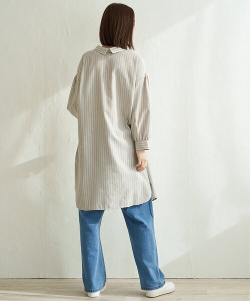 LBC（エルビーシー）の「ストライプ3WAYワンピース（シャツワンピース・レディース・ネイビー/ホワイト/ベージュ・L/M）」の20枚目の写真