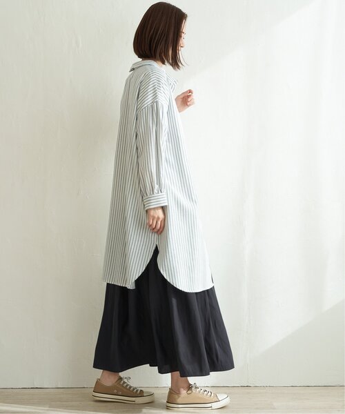 LBC（エルビーシー）の「ストライプ3WAYワンピース（シャツワンピース・レディース・ネイビー/ホワイト/ベージュ・L/M）」の18枚目の写真