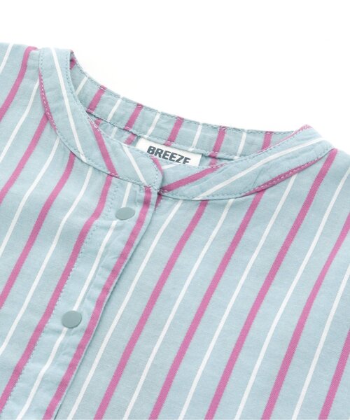 BREEZE（ブリーズ）の「ティアードシャツワンピ（ワンピース・キッズ・ブルー/ピンク/オフホワイト・80/120/100/130/140/110/90）」の16枚目の写真