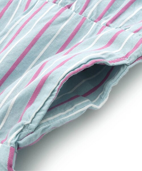 BREEZE（ブリーズ）の「ティアードシャツワンピ（ワンピース・キッズ・ブルー/ピンク/オフホワイト・80/120/100/130/140/110/90）」の18枚目の写真