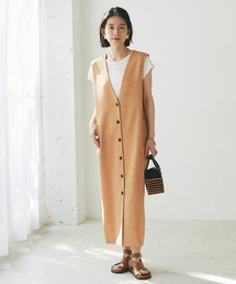 RIVE DROITE（リヴドロワ）の「Iラインシルエットが女性らしい/ジレジャンスカ（ワンピース・レディース）」