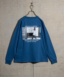 【a-r】〔Red Cap Girl/レッドキャップガール〕ヘビーウェイト天竺 バックプリント/ワンポイント刺繍 ルーズサイズ L/S T-Shrit