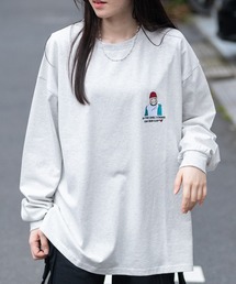 Red Cap Girl | 【a-r】〔25SS新色追加〕〔Red Cap Girl/レッドキャップガール〕ヘビーウェイト天竺 バックプリント/ワンポイント刺繍 ルーズサイズ L/S T-Shrit(Tシャツ/カットソー)
