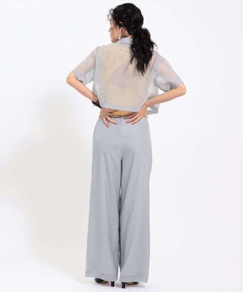 Ray BEAMS(レイビームス)の「Ray BEAMS / オーガンジー ワイド パンツ(その他パンツ・レディース・ブラック/グレー・0/1)」の20枚目の写真