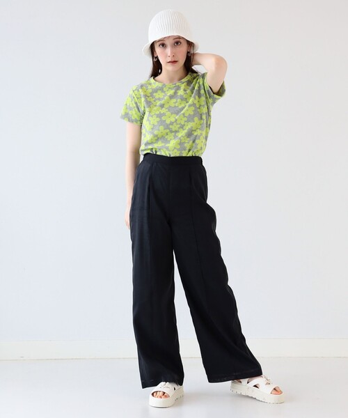 Ray BEAMS(レイビームス)の「Ray BEAMS / オーガンジー ワイド パンツ(その他パンツ・レディース・ブラック/グレー・0/1)」の9枚目の写真