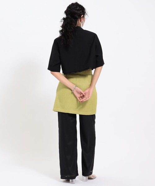 Ray BEAMS(レイビームス)の「Ray BEAMS / オーガンジー ワイド パンツ(その他パンツ・レディース・ブラック/グレー・0/1)」の15枚目の写真