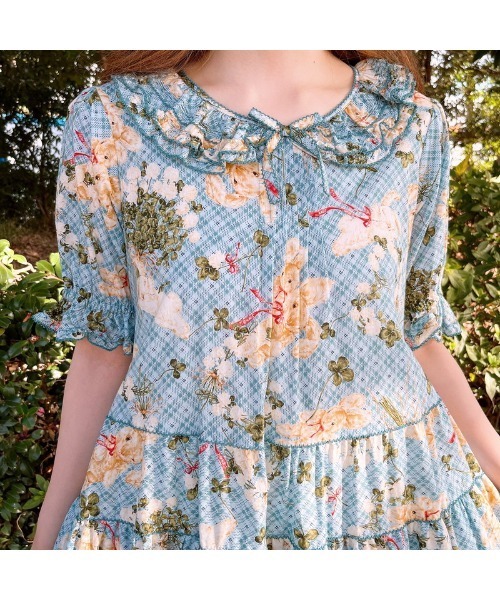 美品⭐︎ピンクハウス⭐︎パトリックパレードミディ丈ワンピース PINK HOUSE（ピンクハウス）の「St.パトリックパレードプリント