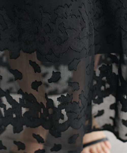 DISCOAT（ディスコート）の「生地ジャガードマーメイドスカート（スカート・レディース・ブラック/アイボリー・FREE）」の13枚目の写真