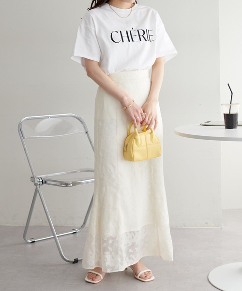 DISCOAT（ディスコート）の「生地ジャガードマーメイドスカート（スカート・レディース・ブラック/アイボリー・FREE）」の10枚目の写真