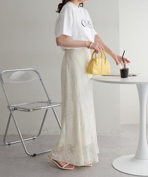 DISCOAT（ディスコート）の「生地ジャガードマーメイドスカート（スカート・レディース・ブラック/アイボリー・FREE）」の6枚目の写真