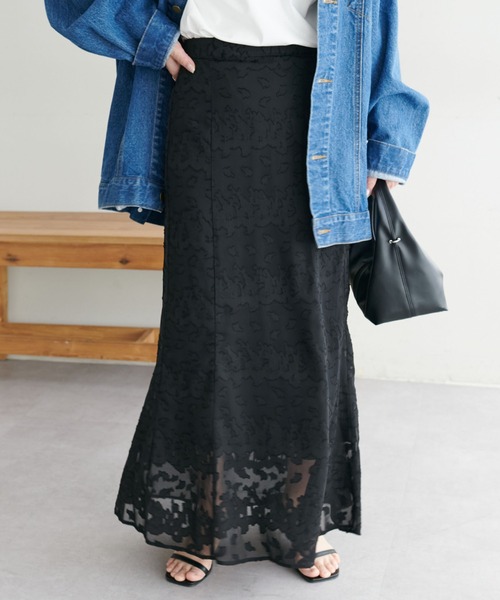 DISCOAT（ディスコート）の「生地ジャガードマーメイドスカート（スカート・レディース・ブラック/アイボリー・FREE）」の21枚目の写真