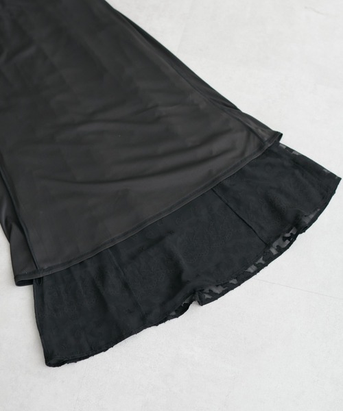 DISCOAT（ディスコート）の「生地ジャガードマーメイドスカート（スカート・レディース・ブラック/アイボリー・FREE）」の9枚目の写真