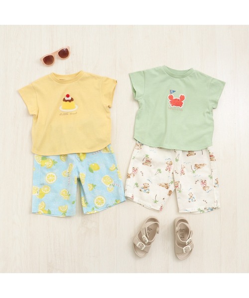 apres les cours(アプレレクール)の「【6色総柄展開】あぷれのはんなり甚平(浴衣・キッズ・レインボー/キナリ/ブルー/サックスブルー/ネイビー/アイボリー・100/80/110/130/120/90)」の12枚目の写真