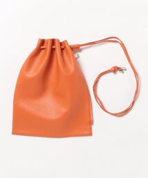 blancle（ブランクレ）の「bc1172 S.LE ZIP DRAWSTRING マチなし 巾着（ショルダーバッグ）」
