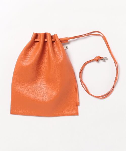 blancle(ブランクレ)の「bc1172 S.LE ZIP DRAWSTRING マチなし 巾着(ショルダーバッグ・レディース・ライトブルー/ブラック/アイボリー/イエロー/グレイッシュベージュ/パープル/オレンジ・FREE)」の7枚目の写真