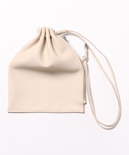 blancle(ブランクレ)の「bc1172 S.LE ZIP DRAWSTRING マチなし 巾着(ショルダーバッグ・レディース・ライトブルー/ブラック/アイボリー/イエロー/グレイッシュベージュ/パープル/オレンジ・FREE)」の2枚目の写真