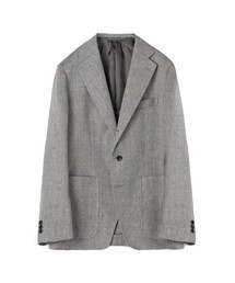 ウールリネン シングルブレステッド3Bジャケット