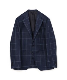 ウールリネン シングルブレステッド3Bジャケット