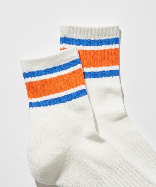 GUNZE（グンゼ）の「【GUNZE×TYPY】ラインショートソックス（ソックス/靴下・レディース・グリーン/ダークグリーン/ネイビー/オレンジ/ピンク・25㎝～27㎝/23㎝～25㎝）」の12枚目の写真