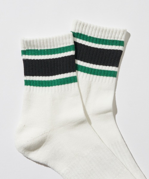 GUNZE（グンゼ）の「【GUNZE×TYPY】ラインショートソックス（ソックス/靴下・レディース・グリーン/ダークグリーン/ネイビー/オレンジ/ピンク・25㎝～27㎝/23㎝～25㎝）」の21枚目の写真