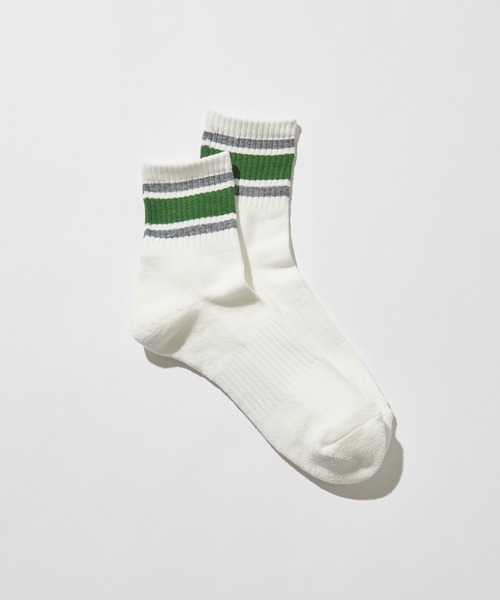 GUNZE（グンゼ）の「【GUNZE×TYPY】ラインショートソックス（ソックス/靴下・レディース・グリーン/ダークグリーン/ネイビー/オレンジ/ピンク・25㎝～27㎝/23㎝～25㎝）」の17枚目の写真