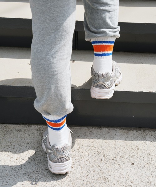 GUNZE（グンゼ）の「【GUNZE×TYPY】ラインショートソックス（ソックス/靴下・レディース・グリーン/ダークグリーン/ネイビー/オレンジ/ピンク・25㎝～27㎝/23㎝～25㎝）」の9枚目の写真