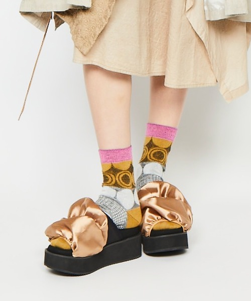 gomme（ゴム）の「ドットＪＱソックス（ソックス/靴下・レディース・ブラック/グリーン/オレンジ/ゴールド・FREE）」の6枚目の写真