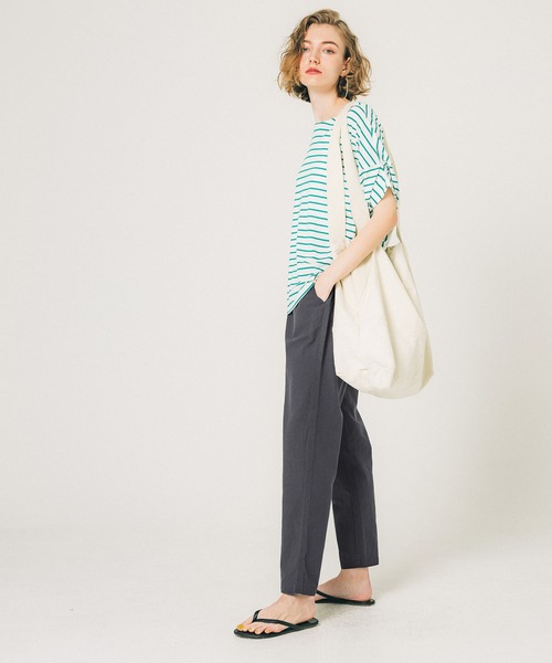 coca(coca)(コカ)の「麻風コットンテーパードパンツ(その他パンツ・レディース・ライトベージュ/ダークベージュ/ブラック/グリーン・M/L)」の8枚目の写真