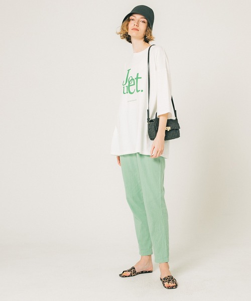coca(coca)(コカ)の「麻風コットンテーパードパンツ(その他パンツ・レディース・ライトベージュ/ダークベージュ/ブラック/グリーン・M/L)」の15枚目の写真