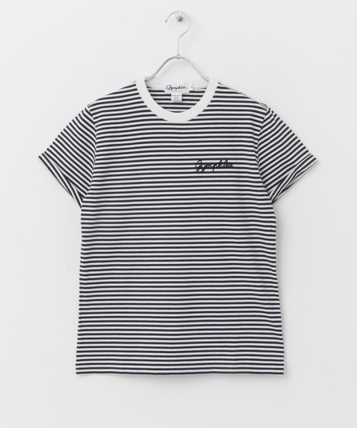 GYMPHLEX（ジムフレックス）の「GYMPHLEX　COMBED COTTON JERSEY T-SHIRTS（Tシャツ/カットソー・レディース・チャコールグレー/オレンジ/ブルー系その他/ホワイト系その他/ホワイト・12）」の14枚目の写真