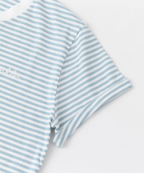 GYMPHLEX（ジムフレックス）の「GYMPHLEX　COMBED COTTON JERSEY T-SHIRTS（Tシャツ/カットソー・レディース・チャコールグレー/オレンジ/ブルー系その他/ホワイト系その他/ホワイト・12）」の17枚目の写真