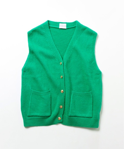 sara&cake（サラアンドケイク）の「ボタンニットベスト（ベスト・レディース・ライトブルー/ネイビー/グリーン・FREE）」の7枚目の写真