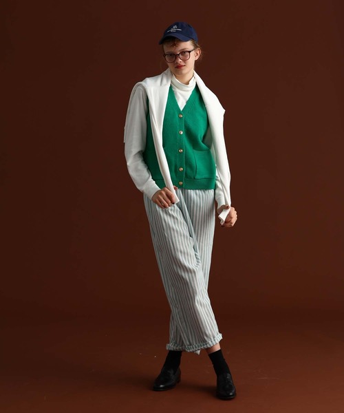 sara&cake（サラアンドケイク）の「ボタンニットベスト（ベスト・レディース・ライトブルー/ネイビー/グリーン・FREE）」の19枚目の写真