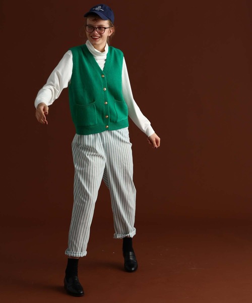 sara&cake（サラアンドケイク）の「ボタンニットベスト（ベスト・レディース・ライトブルー/ネイビー/グリーン・FREE）」の20枚目の写真