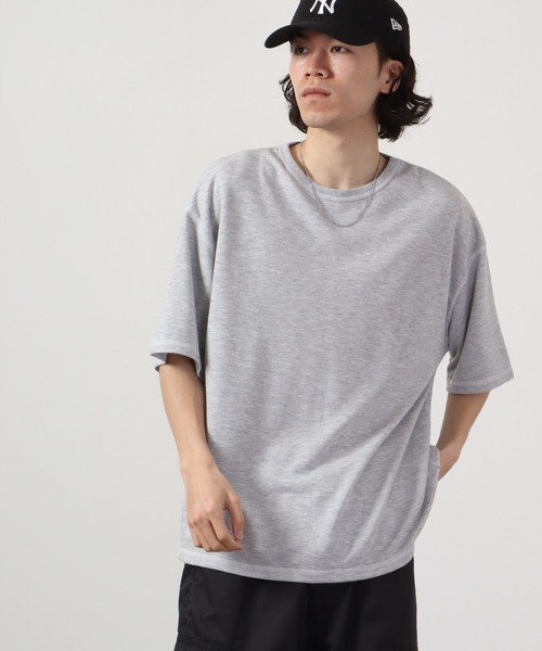 FUNALIVE(ファンアライブ)の「TRポンチルーズシルエット配色ステッチ半袖TEE(Tシャツ/カットソー・メンズ・ブルーグレー/ワイン/カーキ/ブラック/グレー/ベージュ/チャコール/ホワイト/キャメル・M/L)」の4枚目の写真