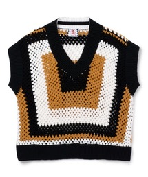 可愛い♡サノバチーズ 23SS Big Flower Knit Vest 完売品 SON OF THE CHEESE（サノバチーズ）の「【SON OF THE CHEESE